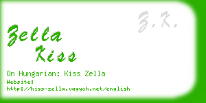 zella kiss business card